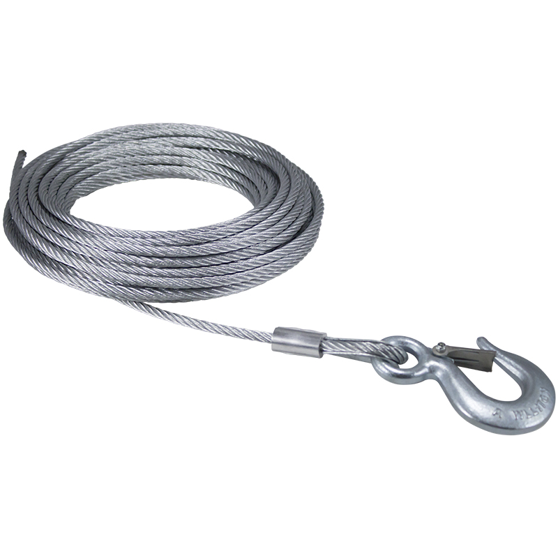 6524 Winch Cable and Hook, 1/4 in. x 50 ft.